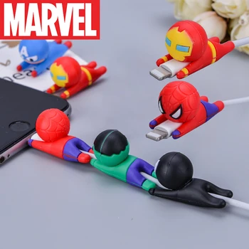 Disney Marvel Spider Man Silikoon-Usb-Kaabel-Protective Case Miki Andmed Juhe Protector For iPhone, Android laadimiskaabel