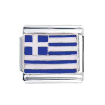 Kreeka Riik Composable lingid Klassikaline 9mm Riigi lipu itaalia võlu käevõru sobib Zoppini Nomiation