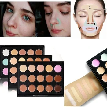 15 Värvid Nägu Sihtasutus Palett Concealer Vormivad Correcteur Kreem Põhineb Meik Kosmeetika Markeri Shadow Meik Koor
