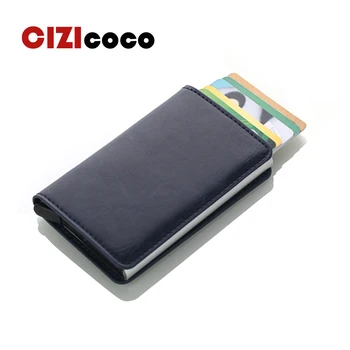Antitheft RFID Krediitkaardi Omanik PU Nahk, Alumiinium Kast, Kaardi Omaniku Mood Värvikas Taskud Slim Panga ID-Kaardi Protector