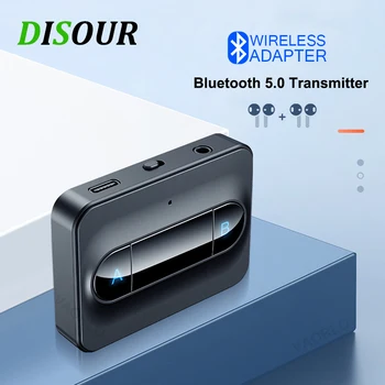 DISOUR C31 Bluetooth-ühilduva Heli Saatja 3,5 mm AUX-in Pistik, USB-Dongle Muusika Kaasaskantav Traadita Adapte Auto TV Kõrvaklapid