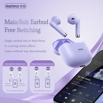 REMAX 4 Värvi TWS BT5.2 Kõrvaklappide Bluetooth Stereo Kõrvaklapid Muusika Kingitus Meestele Naiste Mäng Sport Mini Wireless Headset Koos Mic