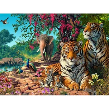 Lõuendi Suurus Teemant Maali Uus Tiger Pilte Kive Komplektid Diamond Mosaiik Müük Loomade Tikandid Kodu Kaunistamiseks