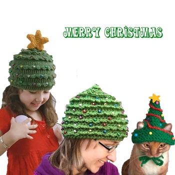 2021 Jõulud Kootud Müts Uus Aasta Beanie Jõulupuu Soe Müts Lapsed Täiskasvanud, Uus Aasta, Jõulud Decor Kass Müts