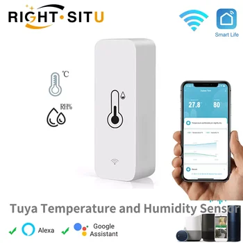 NEW2023 Tuya Smart Temperatuuri Ja Niiskuse Andur WiFi Remote APP Jälgida Smart Home var SmartLife WorkWith Alexa Google'