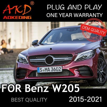 Esitulede Jaoks Benz W205 2014-2021 C200 Autode автомобильные товары LED PÄEVATULED Hella Xenon Objektiivi Hella Hid H7 C260 C300 Auto Tarvikud