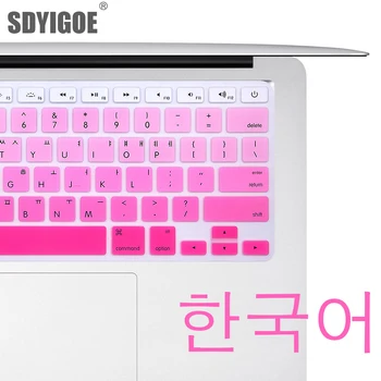 Sülearvuti Klaviatuur Hõlmab korea keyboard cover For Mac Book Air pro13 15 tolline A1466 A1278 A1502 Võrkkest Värvi klaviatuuri film