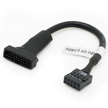 Emaplaadi Päise Adapteri Juhe kõrge kvaliteedi 1tk 19/20 Pin USB 3.0 Naine, Et 9-Pin USB 2.0 Male