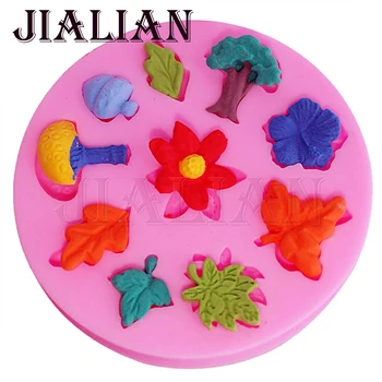 3D lilled, lehed, seened šokolaadi -, Suhkru-Käsitöö Jello Jelly Pool DIY fondant kook dekoreerimiseks vahendid silikoon hallituse T0076