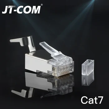 JT-COM CAT6a CAT7 RJ45 FTP Pesa Modulaarne Plug 8P8C, 10Gbps Võrgustik Press Kilp Crystal Pea terminali UTP Ethernet Kaabel