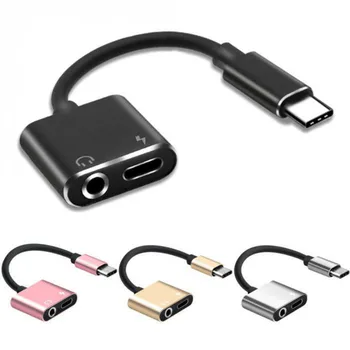 1 USB-C Tüüpi Mees, Et 3.5 mm Pesa Kõrvaklappide Adapter Kaabel AUX Audio Tüüp-K Tasuta Adapter