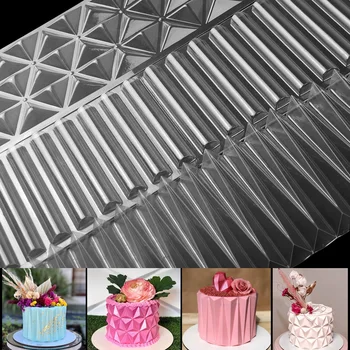 Reljeef Mousse Kook Hallituse 3D Plastikust Origami Mousse Kook Ümbritsevad Hallituse Šokolaadi Fondant Küpsetamine Vahend Köök Tarvikud