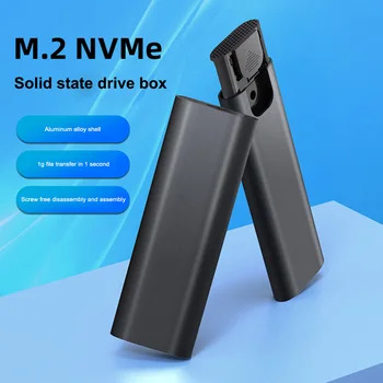 M. 2 NVME SATA SSD Juhul Dual Protokolli Kõvaketta Ruum Alumiinium Juhul Type-C-USB3.1 10Gbps HDD Box 2230/2242/2260/2280