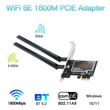Fenvi 1800Mbps Dual Band Wireless Adapter Bluetooth-5.2 WIN10/11 PCIE Wi-Fi-Kaardi 802.11 AX Wlan-Võrgu Kaart Lauaarvuti