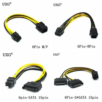 SATA Power Cable 15 Pin-8pin Female 6 Pin Isane PCI EXPRESS, PCI-E, Sata Graafika Konverteri Adapter videokaart toitejuhe Juhe