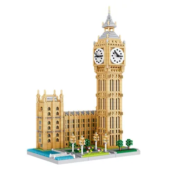 Maailma Kuulsamaid Arhitektuuri ehitustellised Elizabeth Tower Londonis Inglismaa UK Micro diamond block Big Ben Klassikaline Mänguasjad, Kingitused