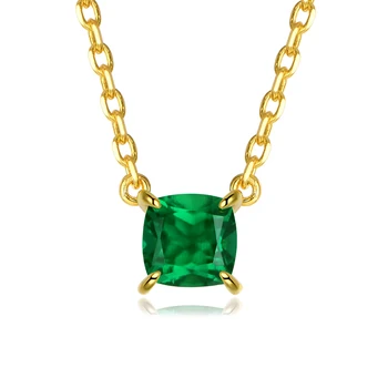 ATTAGEMS Vintage 100% 925 Sterling Hõbe Moissanite Teemant Kalliskivi Smaragd Teemandid Ripats Kaelakee Trahvi Ehteid Hulgimüük