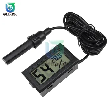 Mini Digitaalne LCD Termomeeter Hygrometer Temperatuur Siseruumides Mugav Temperatuuri Andur Niiskus Meetri Näidik Vahendite Kaabel