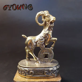 Vintage Vask Feng Shui Münte Kitse Kuju Töölauale Ornament Kodu Kaunistamiseks Käsitöö Tarvikud Õnnelik Zodiac Looma -, Lamba Figuriin