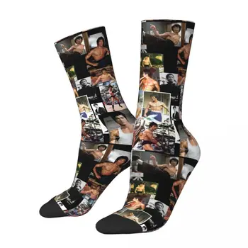 Bruce Lee Tarvikud Meeskonna Sokid Hubane Graafiline Keskmise Toru Sokid Puuvillased Naiste, Meeste Parim Kingitus Idee