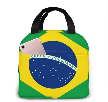 Lõunasöök kott Brasiilia Lipu Kaasaskantav Isoleeritud Lõuna Kott