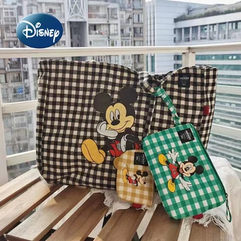 Disney Mickey Uus Naiste Käekott Luksus Brändi Naiste Kott Cartoon Armas Suure jõudlusega 3-osaline Mood Reisimine Lõuend Kott