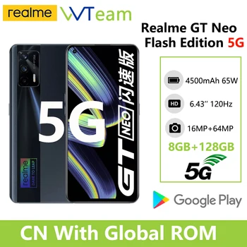 Realme GT NEO Flash Edition Nutitelefoni 5G MTK Dimensity 1200 6.43