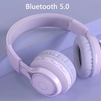 LED Traadita Bluetooth Kõrvaklappide 5.0 Müra Vähendamise Stereo Lapsed Peakomplekti 3,5 mm Pistik Koos Mic Kingitus iPhone Xiaomi Kõrvatropid