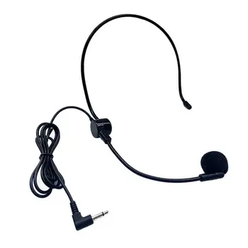 Juhtmega Mikrofon, 3.5 mm Mini Jack Headworn Jahuti Peakomplekti Mikrofoni Ühesuunaline 360 Kraadise Pöörde Peapael Mikrofon