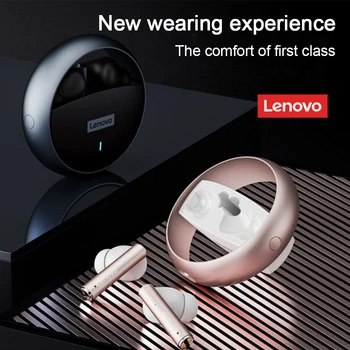 Algne Uued Lenovo LP60 TWS Kõrvaklapid Juhtmevabad Bluetooth Kõrvaklapid Pööratav Metallist Süvend Ring Sport Gaming Kõrvaklapid koos Mikrofoniga