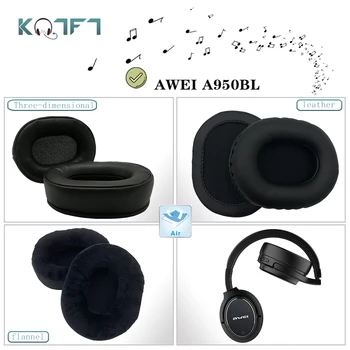 KQTFT 1 Paari Asendamine Samet, nahk Kõrvapadjakesed jaoks AWEI A950BL Peakomplekt Kõrva padjad Earmuff Kate Padi Tassi