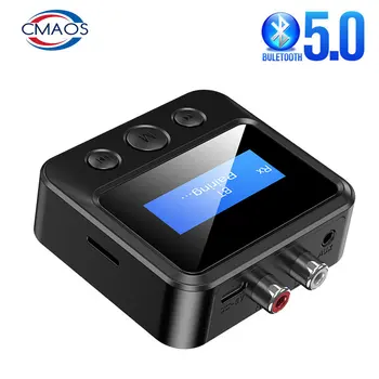 Bluetooth-5.0 Audio-Saatja-Vastuvõtja LCD Ekraan RCA-3,5 mm AUX Stereo Wireless USB Dongle Adapter Auto PC TV Kõrvaklapid