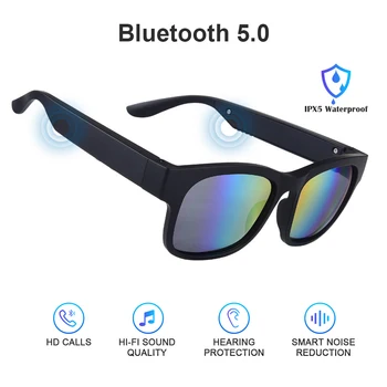UUS 5.0 Päikeseprillid Kõrvaklappide Tugi Bluetooth Kõrvaklapid Kõrvaklapid Smart Prillid koos Mic Sport Mikrofon Kõlar Traadita Stereo
