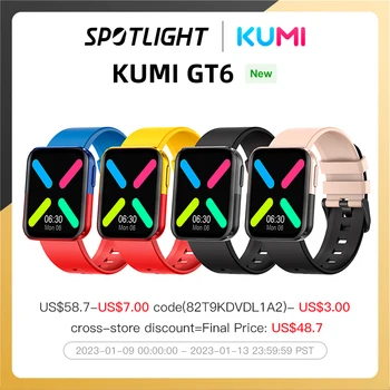 Maailma Esietendus KUMI GT6 Kaks värvi Smart Watch 1.72