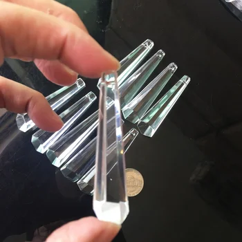 5Pc Kuusnurk Tilk Klaasi Icicle Crystal Prism Feng Shui Rippuvad Prisma Ripats Lühter vanik Osa diy käsitöö pakkumise 63mm 2.5