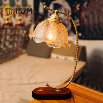 Prantsuse Tabel Lamp Kuld LED Night Light Kaasaegne Magamistuba Öö laualamp Office Home Decor Juhitava Romantiline Retro Tabel Tuled