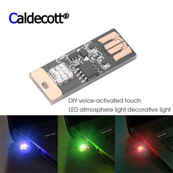 USB-Auto LED Atmosfääri Kerge Auto-styling Puutetundlik Heli Kontroll RGB Muusika, Rütm, Valgus Dekoratiivne Lamp Hiljemalt