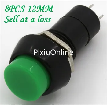 8pcs YT108 kinnitusava 12 mm PBS-11A ROHELINE ring self-locking Liiguvad väike punane nupp switch