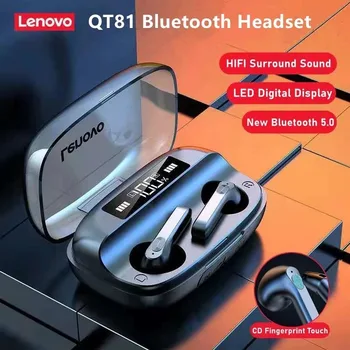 Lenovo QT81 TWS Kõrvaklappide Nirkabel Stereo Olahraga Earbud Tahan Air Peakomplekt, mis Mikrofon Kõrvaklapid Bluetooth Panggilan HD 1200