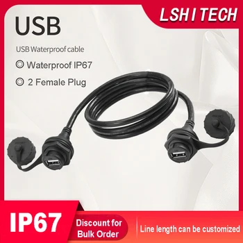 LSHITECH M20 Tööstus Naine, et Naine USB-Emane Pesa Kuupäev USB2 Liides.0 USB3.0 Adapter Veekindel USB pikendusjuhe