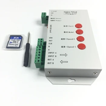 T1000S SD-Kaardi WS2801 WS2811 WS2812B LPD6803 LED 2048 Pikslit Töötleja DC5~24V T-1000 RGB Kontroller
