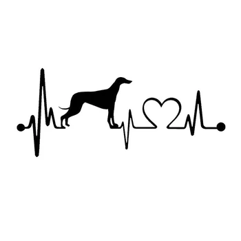 Isikliku Mood Auto Kleebised Loominguline Greyhound Heartbeat Koer PVC Sobib igasuguste Auto Veekindel Kleebised Kaunistada