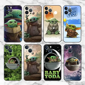 Funda Juhul Apple iPhone 14 11 13 Pro Max 12 XR X XS 7 8 Plus SE 2020 6 6S Telefoni Kate Silikoonist Coque Star Wars Beebi Yoda Sac