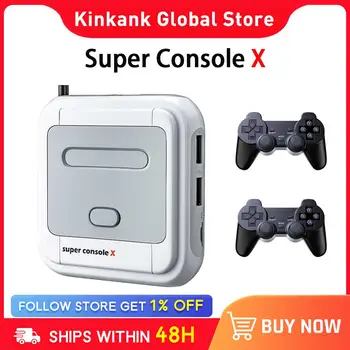 KINHANK Super Konsooli X Mängu Box Retro Mäng Konsooli 100000 Video Mängud PSP/PS1/N64/MAME/Naomi koos mäng draiverid