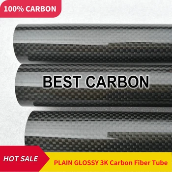 100mm x 96mm Kõrge kvaliteedi 3K Carbon Fiber Riie Haava/Hengästynyt/WovenTube