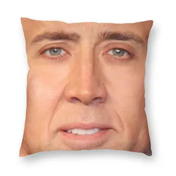 Nicolas Cage Nägu Padi 3D Print Naljakas Meem Ruudukujulise põhiplaaniga padjapüür Diivan Mood Padjapüür Kodu Kaunistamiseks