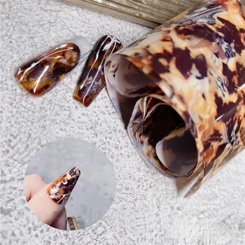 4*100cm kilpkonna kilp Küüned Foolium (Holograafiline) Amber Küüned Üleandmise Kleebis korea Küünte Trend Leopard, Maniküür Küünte Art Teenetemärgi