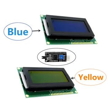 1604 16X4 16*4 Iseloomu LCD Moodul Ekraan LCM Kollane / Sinine LED Backlight SPLC780 HD44780 Kontrolleriga IIC / I2C