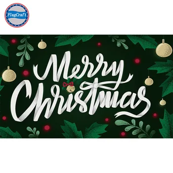Häid Jõule Lipu jõulupüha, Kodus Isiku Teenetemärgi 90x150cm 100D Polüester Printimine Mõlemale Poolele Tagasi