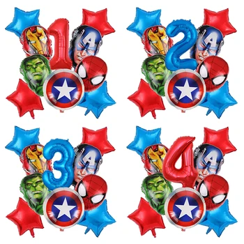 10tk Disney Avengers Õhupalli Komplekt 32inch Mitu Õhupalli Kapten Ameerika Spiderman Iron Man Hulk Cartoon Suoper Kangelane Õhupall